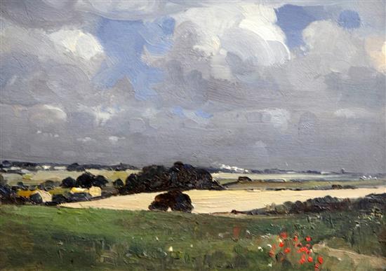 Campbell Archibald Mellon (1878-1955) Landscape, possibly Harberton, 8.75 x 12in.